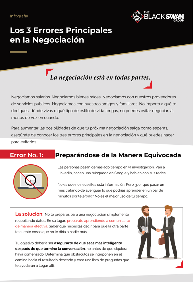 Los 3 Errores Principales en la Negociación