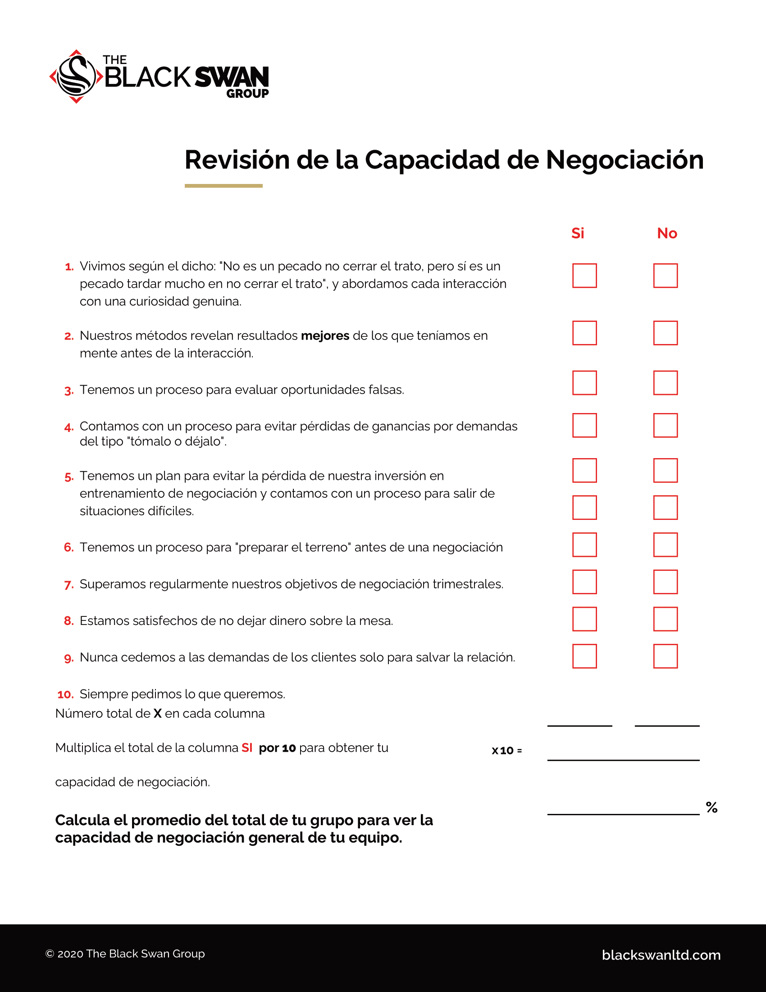 Revisión de la Capacidad de Negociación